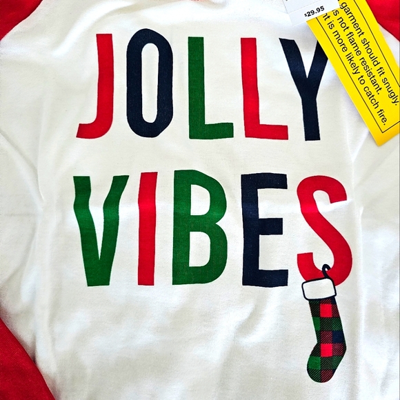 Children's Christmas Pajamas "Jolly Vibes" - PJ Place- New with Tags! - Picture 3 of 9